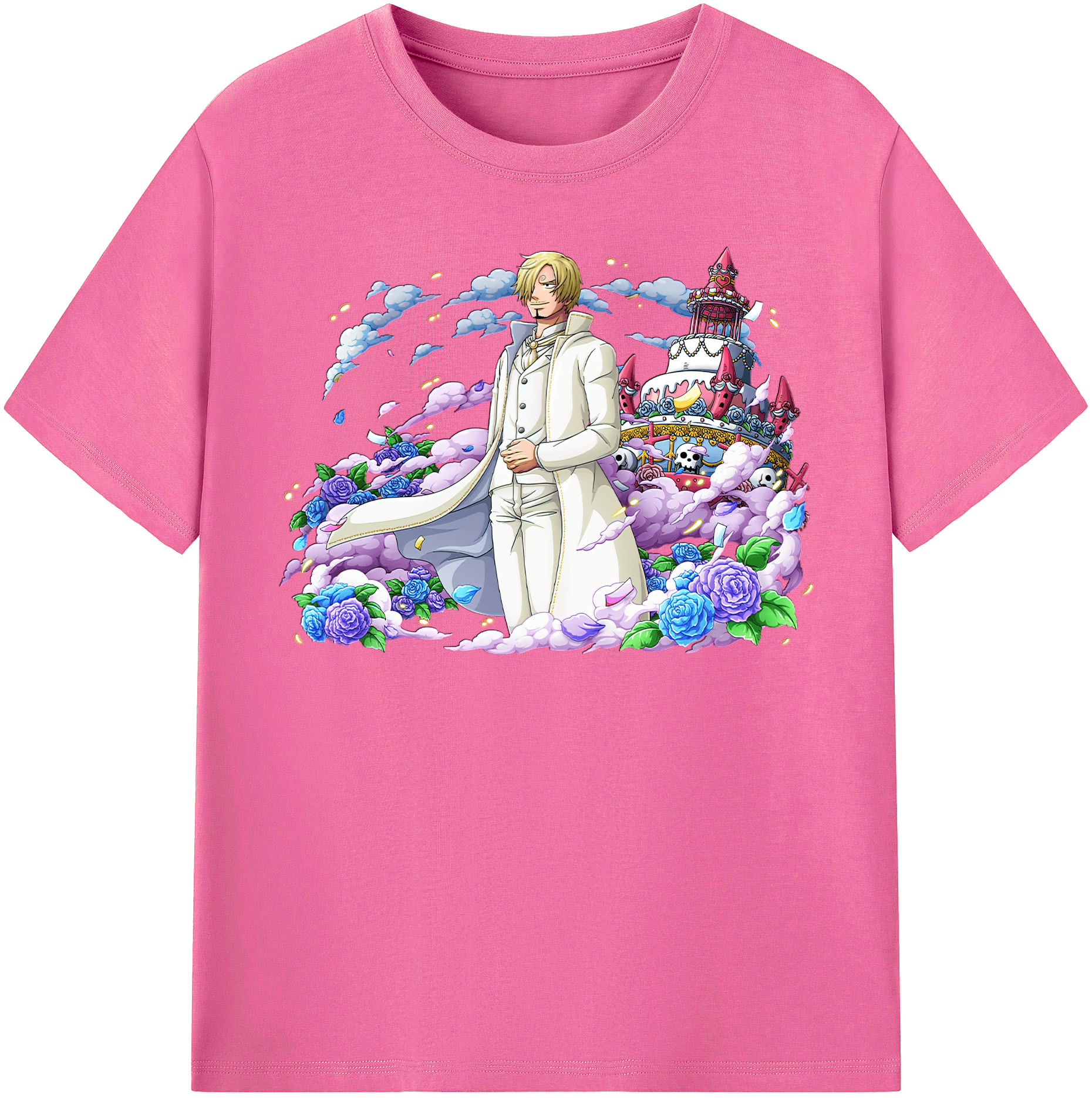 （画像用） ワンピース サンジ ONE PIECE Sanji レディースカジュアルプリントTシャツ（綿100％）